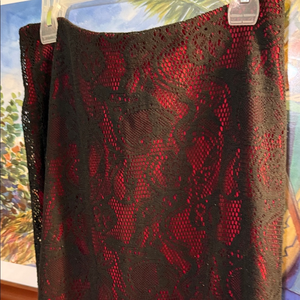 Lip Service Red and Black Maxi Skirt - Picture 2 of 2